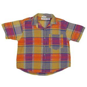 1980s Vintage India Button Down Blouse Size S